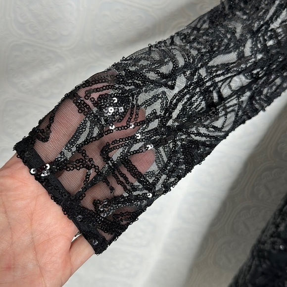 City Chic Black Glitter Dress - Picture 6 of 14